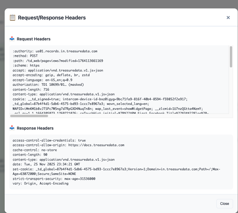 Features | Treasure Data Debugger